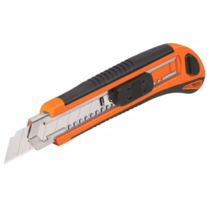 CUTTER 18 MM PROFESIONAL CON ALMA METÁLICA Y GRIP, TRUPER
